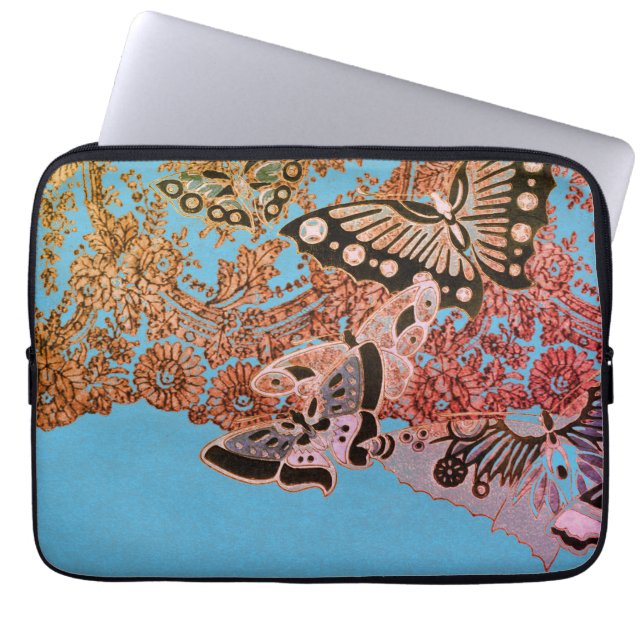 Electronics Bag NEOPRENE BUTTERFLIES AND LACE (Front)