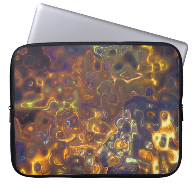 Electronics Bag Purple Yellow Gemstone Pattern (Front)