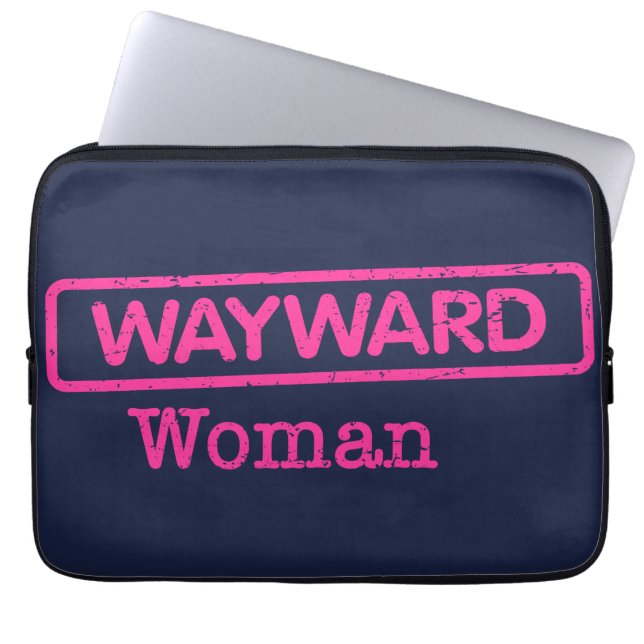 Electronics Bag with Pink Wayward Woman Logo  (Front)