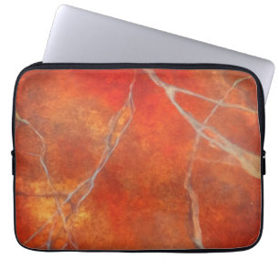 Electronics Bag with red hot marble art design
