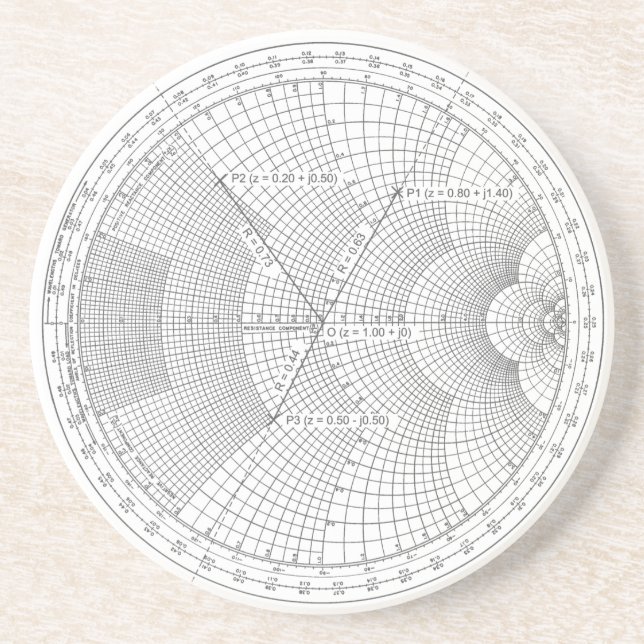 Electronics Engineer Smith Chart  Coaster (Front)