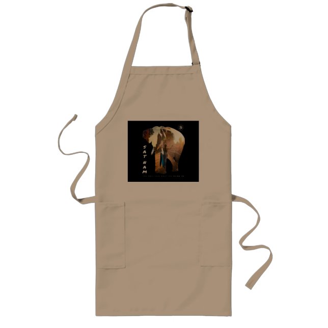 Elefant Cute Summer Girly Good Vibes Long Apron (Front)