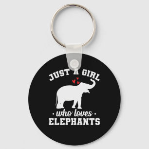 Elefant mit Herz Lust a Girl who loves Elephants Key Ring