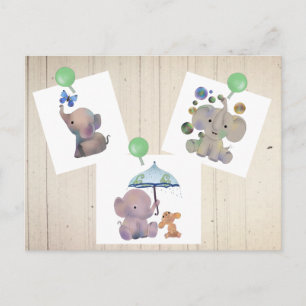 Elefantenkinder Postcard