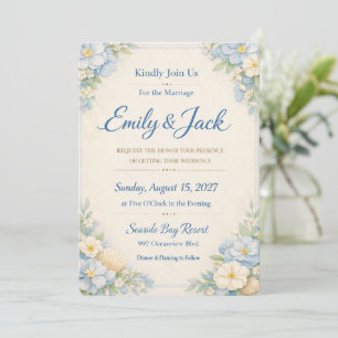 ElegaElegant orange Floral Wedding Invitation Temp