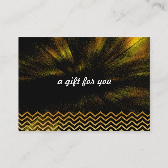 Elegan Gold Chevron Salon and Spa Gift Certificate (Front)