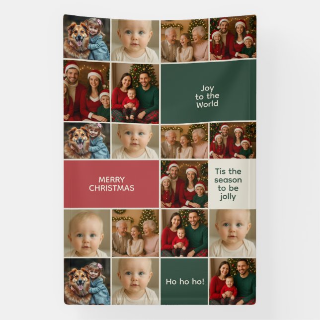 elegance big life images collage Christmas Banner (Vertical)