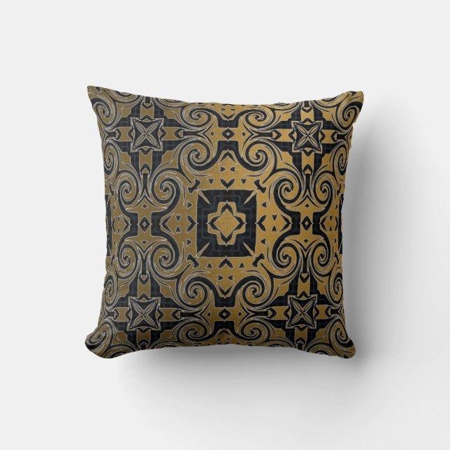 Elegance Black & Gold/Black Cushion (Front)