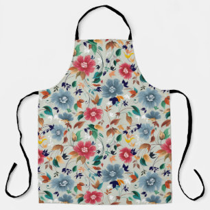 Elegance Blooms: Floral Vintage Background Apron