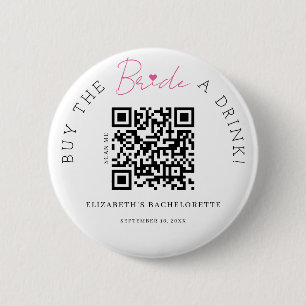 Elegance Buy The Bride A Drink QR Code Button