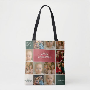elegance christmas xmas photo tote bag