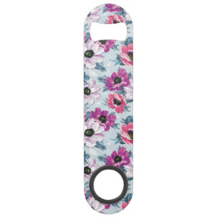 Elegance colour flowers pattern on blue