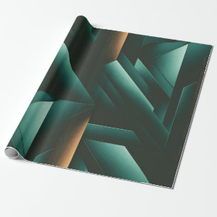 Elegance Dark Geometric Pattern  Wrapping Paper