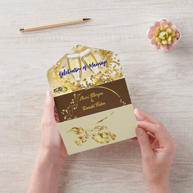 Elegance Earthy Colours Wedding All In One Invitation (Video)
