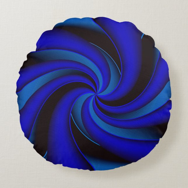 Elegance en bleu.... round cushion (Front)