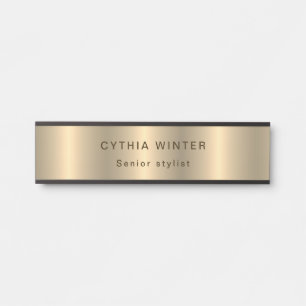 Elegance Engraved  Brushed Gold Professional  Door Sign