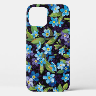 Elegance Forget-Me-Not Floral Pattern iPhone 12 Case