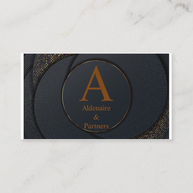ELEGANCE GOLD LUXURY PROFESSIONAL  COMPANY BRAND BUSINESS CARD (Front)
