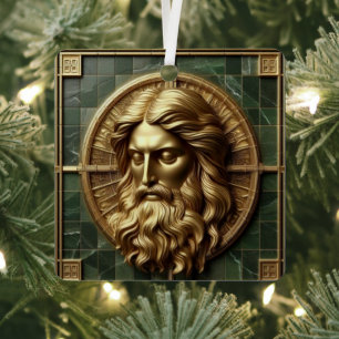 Elegance in Absolution Cross on Marble With Gilded Metal Tree Decoration