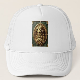 Elegance in Absolution Cross on Marble With Gilded Trucker Hat