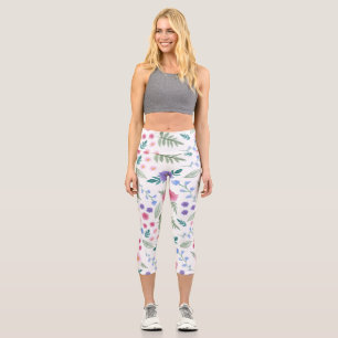 Elegance in Bloom: Embrace Nature's Beauty Capri Leggings