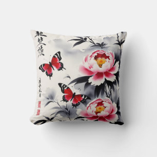 Elegance in Bloom: Floral and Landscape Harmony Cushion
