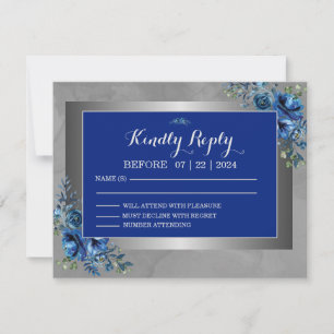 Elegance in Bloom: RSVP Metallic Response Card