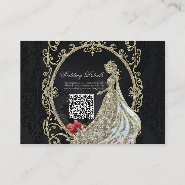 Elegance in gold and black.  enclosure card (Front)