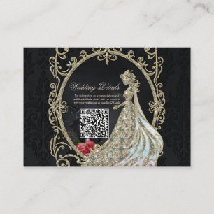 Elegance in gold and black. enclosure card