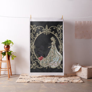 Elegance in gold and black fabric