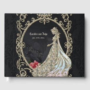 Elegance in gold and black. guest book