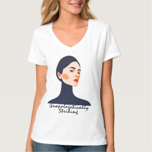 Elegance in Minimalism- Modern Portrait Art T-Shirt