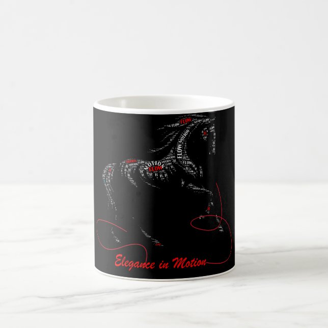 Elegance in Motion Horse Typography Coffee Mug (Center)
