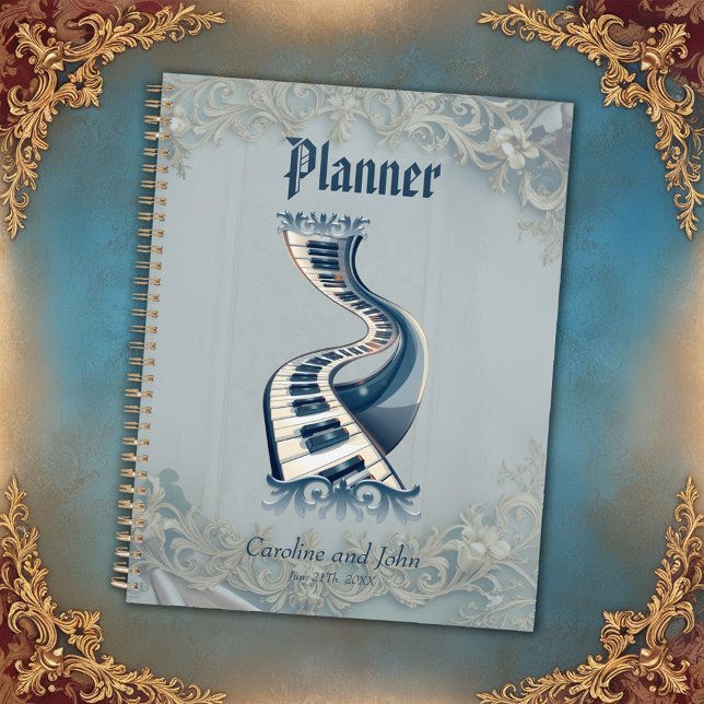 Elegance in piano keys and blossoms.  planner (Creator Uploaded)