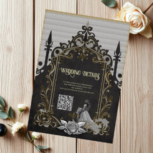 Elegance in silver and black. enclosure card