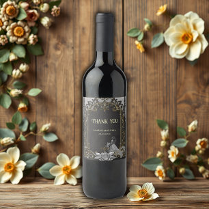 Elegance in silver and black. wine label