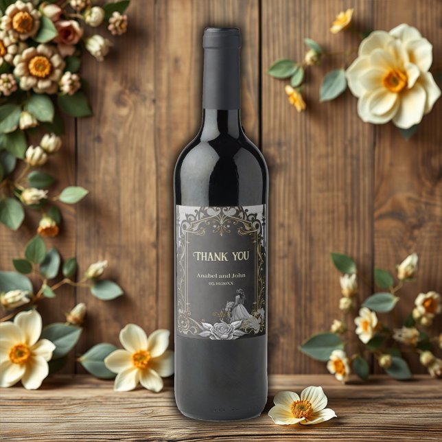 Elegance in silver and black. wine label (Creator Uploaded)