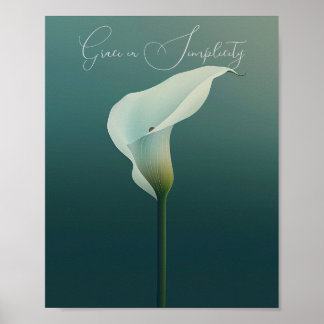 Elegance in Simplicity: The Calla Lily Poster