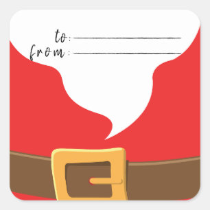 Elegance Merry Christmas Santa Claus Gifts Sticker