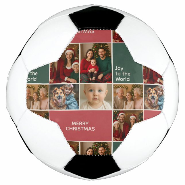 elegance mum dad baby Christmas Soccer Ball (Front)