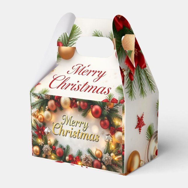 Elegance of Christmas: A Festive Celebration Favour Box (Front Side)