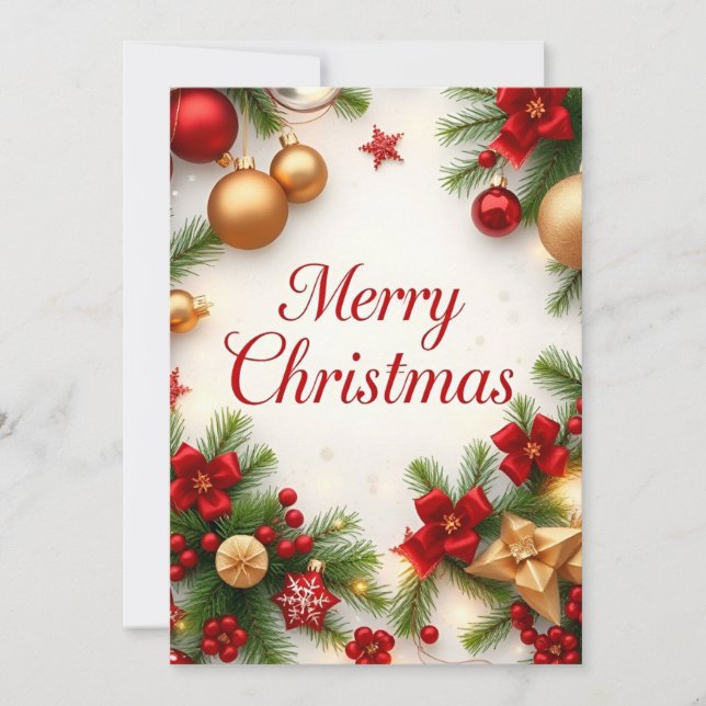 Elegance of Christmas: A Festive Celebration Invitation (Front)