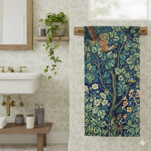 Elegance of Nature - Vintage Floral Pheasant Hand Towel