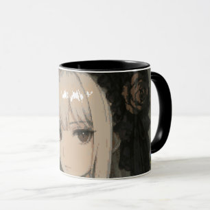 Elegance of the Midnight Blossom Maiden Mug