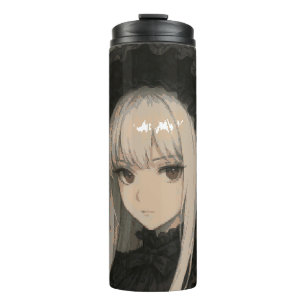 Elegance of the Midnight Blossom Maiden Thermal Tumbler