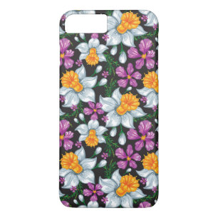Elegance pattern with narcissus flowers 2 Case-Mate iPhone case