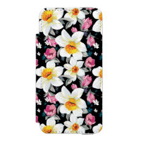 Elegance pattern with narcissus flowers
