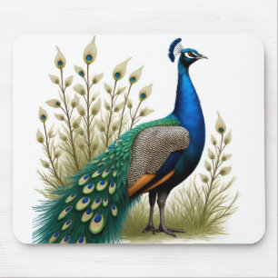 Elegance Peacock Mouse Pad