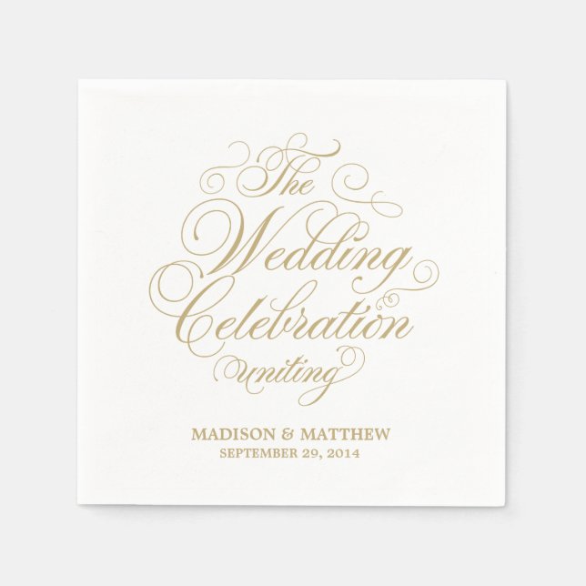 Elegance | Personalised Paper Napkins (Front)