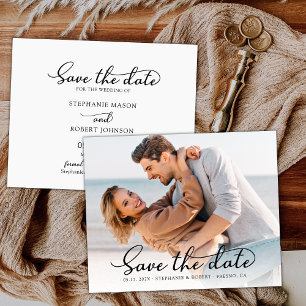 Elegance Photo Budget Wedding Save The Date Card